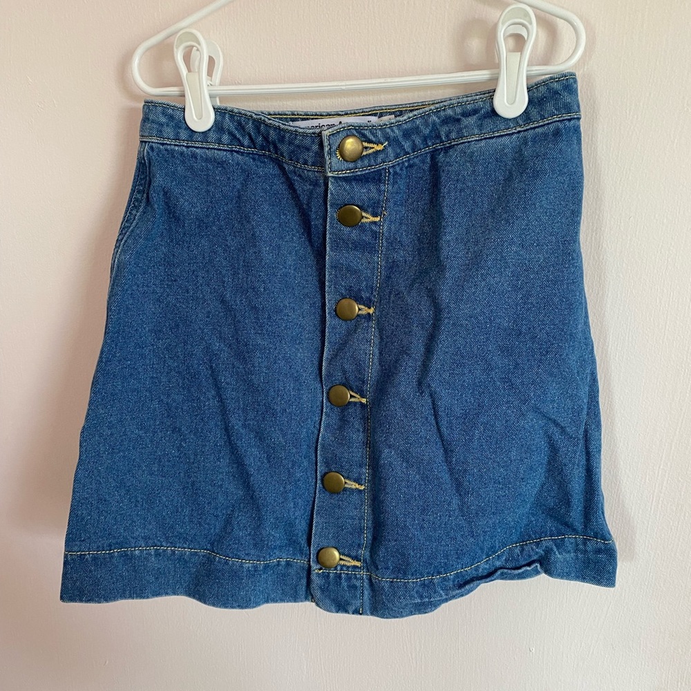 American apparel Jean mini skirt